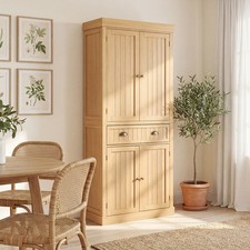 Freestanding Kitchen Accent Storage Cabinet w/Adjustable Shelves