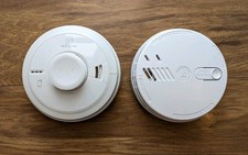 2 Used Aico Alarms 1x Ei3014 Heat 1x Ei141RC Ionisation Smoke Alarm