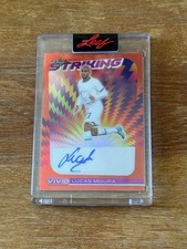 2022 LEAF VIVID SOCCER LUCAS MOURA #3/3 AUTO STRIKING ORANGE BRAZIL S-LM3