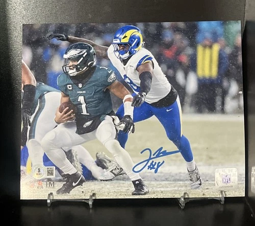 Los Angeles Rams Jared Verse #8 Autographed Signed 8X10 Photo Beckett COA