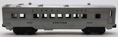Lionel 2422 Vintage O Lionel Lines Chatham Lighted Pullman Car with Silver Roof