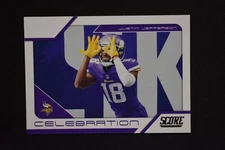 Justin Jefferson 2021 Panini Score Celebration #C8 Minnesota Vikings Insert