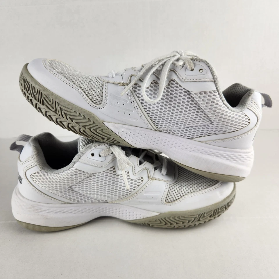 Zapatos de tenis Prince Advantage Lite 2 para mujer 7 blancos plateados cancha parte inferior Foto 3 de 4