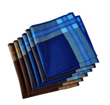Men's Handkerchiefs,100 Cotton 6 Piece Gift Set Pattern 008