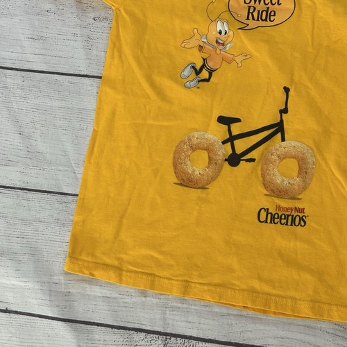 Cheerios Ceral yellow short sleeve tee shirt buzz the bee size medium 8 - Picture 5 of 12