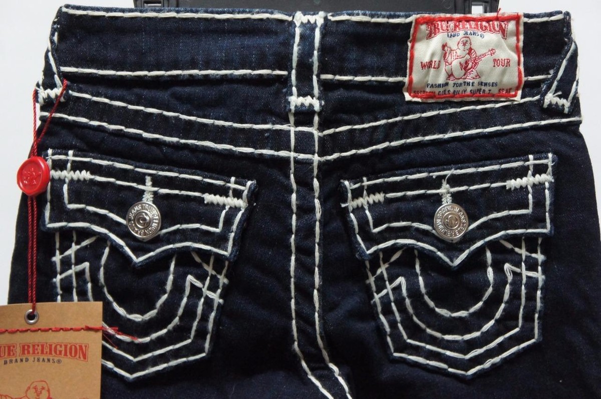 TRUE RELIGION GIRL'S BILLY SUPER T WITH WHITE STITCHES JEANS TRUE RELIGION GIRL'S BILLY SUPER T WITH WHITE STITCHES JEANS