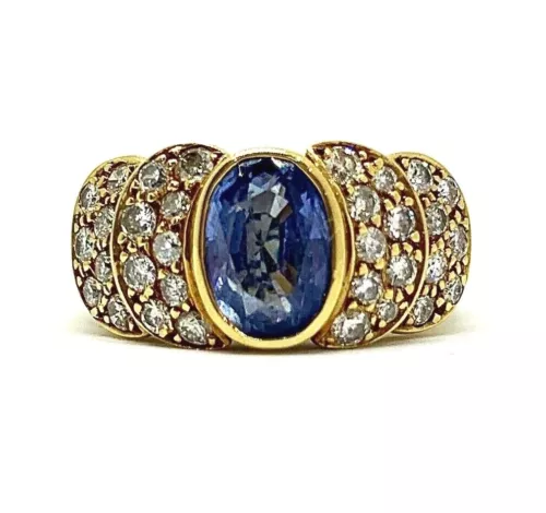 SAPPHIRE & DIAMONDS 18k Ring