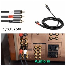 Y Splitter Stereo Cord RCA to 2RCA Subwoofer Cable for Amplifier Home Audio