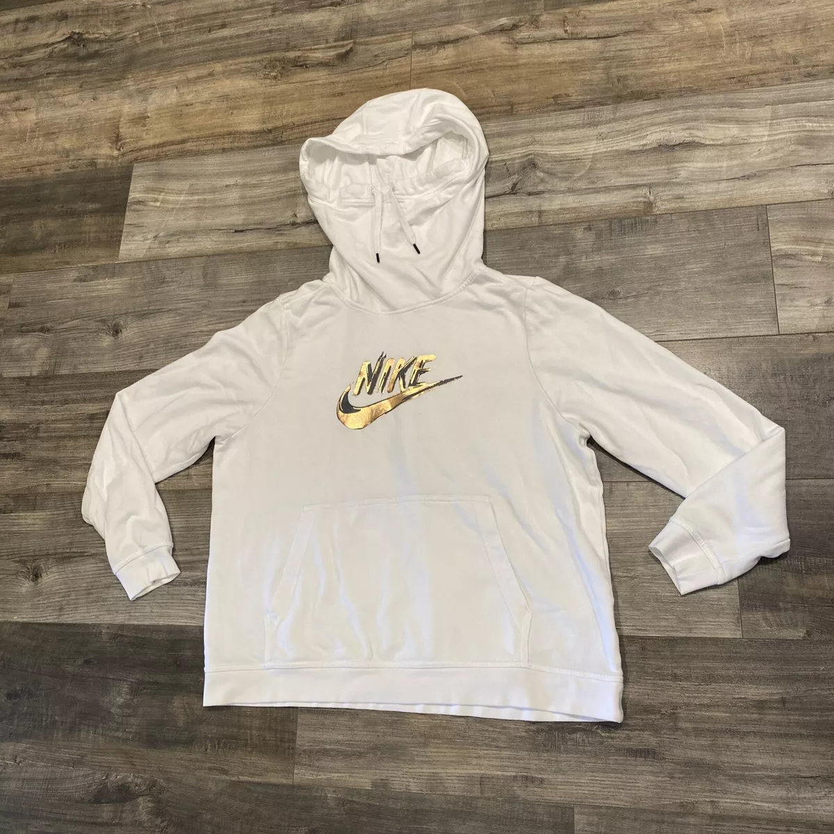 Nike gold swoosh hoodie hot sale