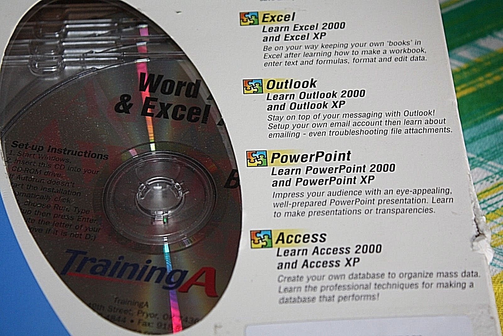 Rom Office Microsoft Office XP & 2000 Training Deluxe Office 10 Tutorials on 4 CD ...
