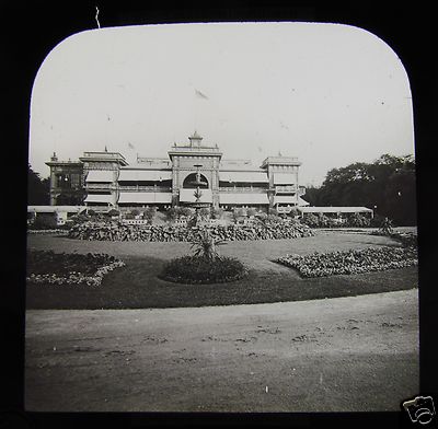 Glass Magic Lantern Slide trädgårdsföreningen C1890 SWEDEN GOTHENBURG
