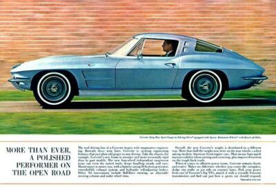 1963 Chevrolet Corvette Sting Ray Sport Coupe - Promotional Advertising Magnet