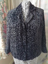 Vintage Silk Land Women's  Black 3xl Size 22 To 24 Size Lightweight Jacket