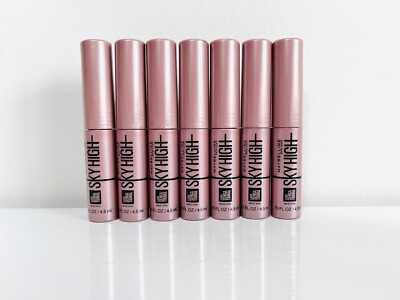 7 Maybelline Lash Sensational Sky High Washable Mascara ~ Very Black ~ 0.15oz ea