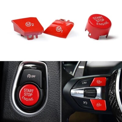 Car Steering Wheel M1 M2 Start Button for M3 M4 M5 F30 F80  M-Sport Red
