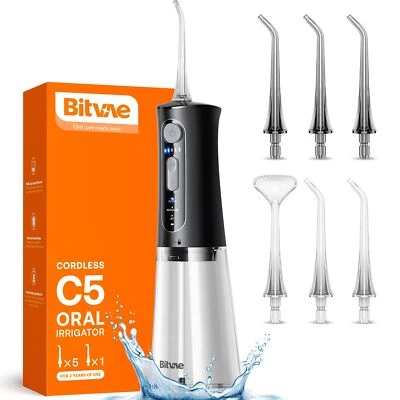 Bitvae Water Dental Flosser for Teeth Cordless, 3 Modes & 5 Intensities Water
