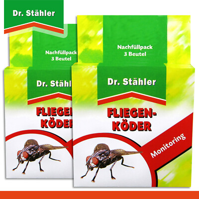 Dr. Stähler 2 x 3 Beutel Nachfüllpack für Fliegenfallen für den Außenbereich