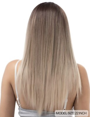 Perruque Synthétique Longue Lisse Blond Doré Clair - Taille Moyenne - Neuf + 4 Bonnets Offerts