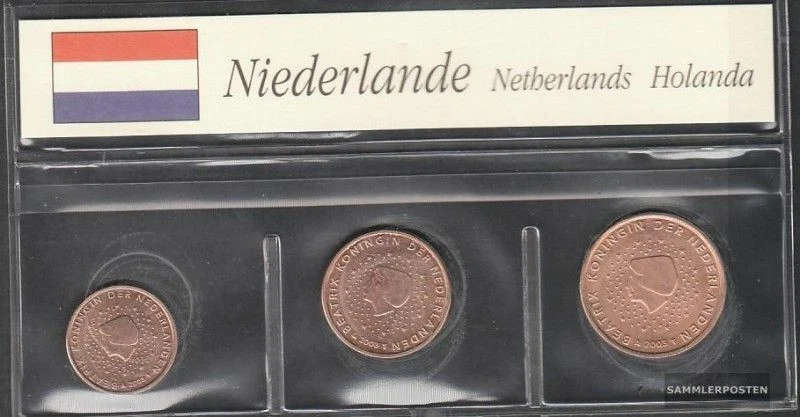 Niederlande NL1 - 3 2003 Stgl./unzirkuliert 2003 Kursmünze 1, 2 und 5 Cent - Bild 1 von 1