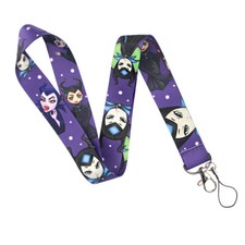 Maleficent Sleeping Beauty Villain Character Themed Purple ID Holder Lanyard