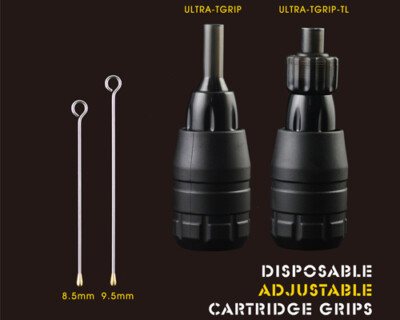 10pcs Ultra Adjustable Disposable Cartridge Tube 1.18'' Grip Tattoo Needle Handle