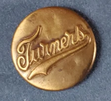 Bb Turners Antique Brass OVERALL BUTTON Wobble shank Medium