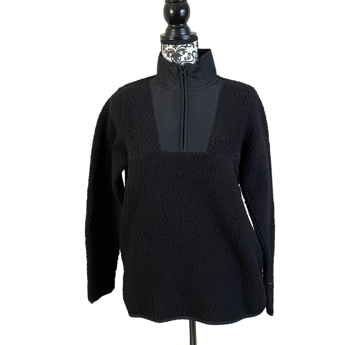 Sherpa mock neck pullover sale