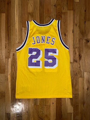 EDDIE JONES Los Angeles Lakers Vintage Champion Jersey 44 NBA