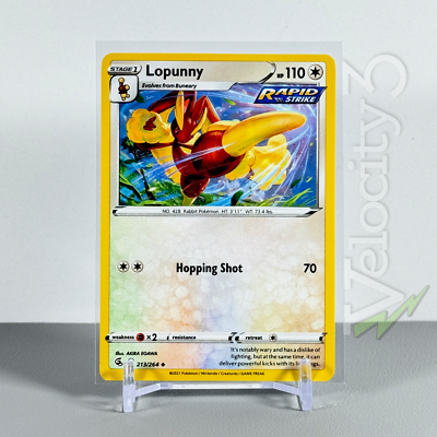 Pokemon TCG Card: LOPUNNY 213/264 | Uncommon | Rapid Strike | NM