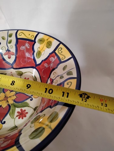 Pier 1 VALLARTA 2Pc Set 13" Round Chop Platter PLUS 11 1/2" Serving Bowl NOS - Picture 9 of 11