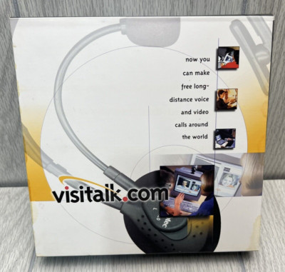 Vintage Labtec Visitalk PC Headset Microphone 3.5mm Jack Retro Voice Talk NOS