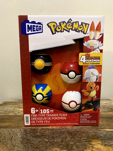 MEGA BLOKS - Pokemon: Fire-Type Trainer Team, 105 Piece Building Toy Set [New]