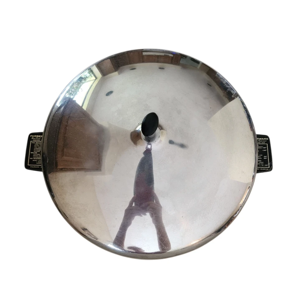 Sartén eléctrica Farberware 12" de colección servidor buffet 335-A tapa domo y cable Foto 4 de 4