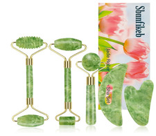 Gua Sha Facial Tools, Guasha Tool for Face, Jade Face Roller,Self Care Gift for