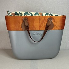 O bag Classic XL Borsa a mano da donna grigia, arancione 38x32 cm completa
