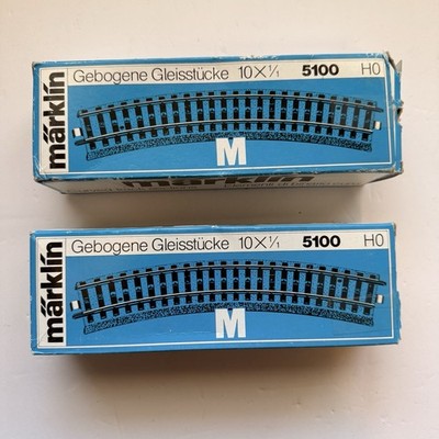 Märklin 5200 10 Stück gebogenes Gleis M-Gleis Spur H0 