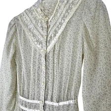Vintage Gunne Sax Floral Lace Trim Prairie Dress 5 Cottagecore Jessica feminine