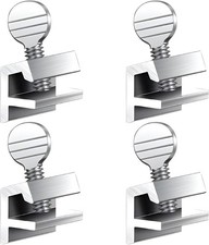4 Pack Sliding Window Locks Adjustable Aluminum No-Drill Security Locks for Sl