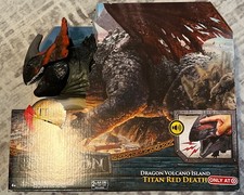 NEW 2025 How to Train Your Dragon Titan Red Death Volcano Island Action Figure