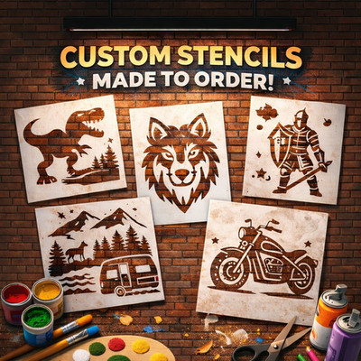 Custom Stencil Your Logo Text Personalised Reusable Mylar Template DIY