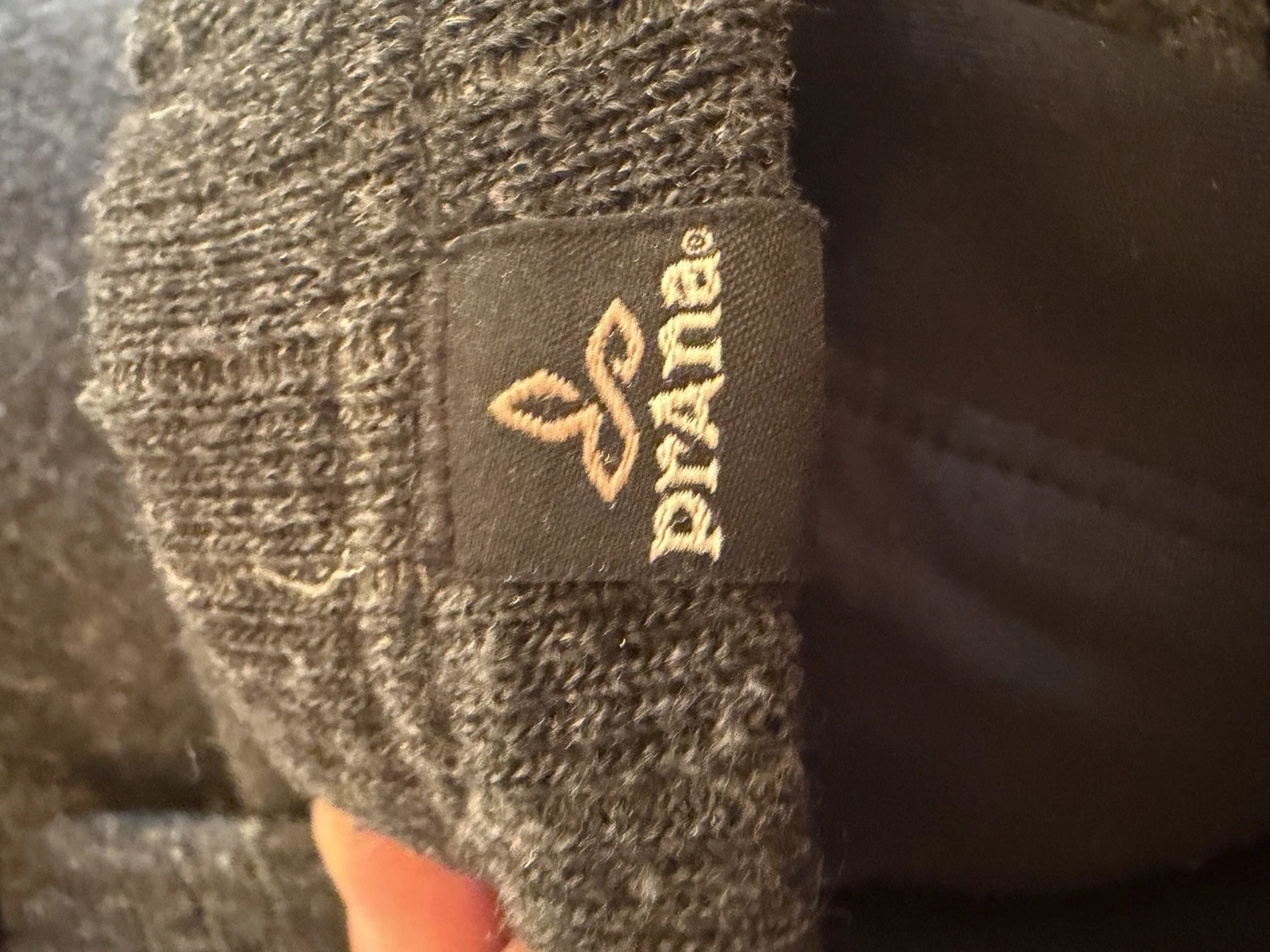 PrAna Mens Medium Gray Textured Full Zip Fleece Jacket Mock Neck Outdoor image 9