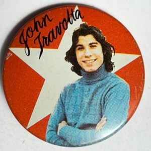 1970s John Travolta Star 1.5" Tin LithoPinback
