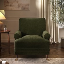 Chenille Feather Armchair Upholstered Chair Plush and Modern