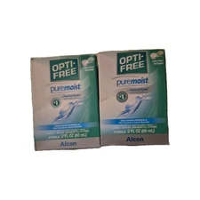 OPTI-FREE Pure Moist Multi-Purpose Solution HydraGlyde 1 case 2oz Trial LOT of 2