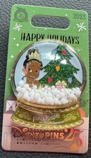 Disney Parks 2025 Happy Holidays Port Orleans Resort Tiana Snowglobe Pin LE2000