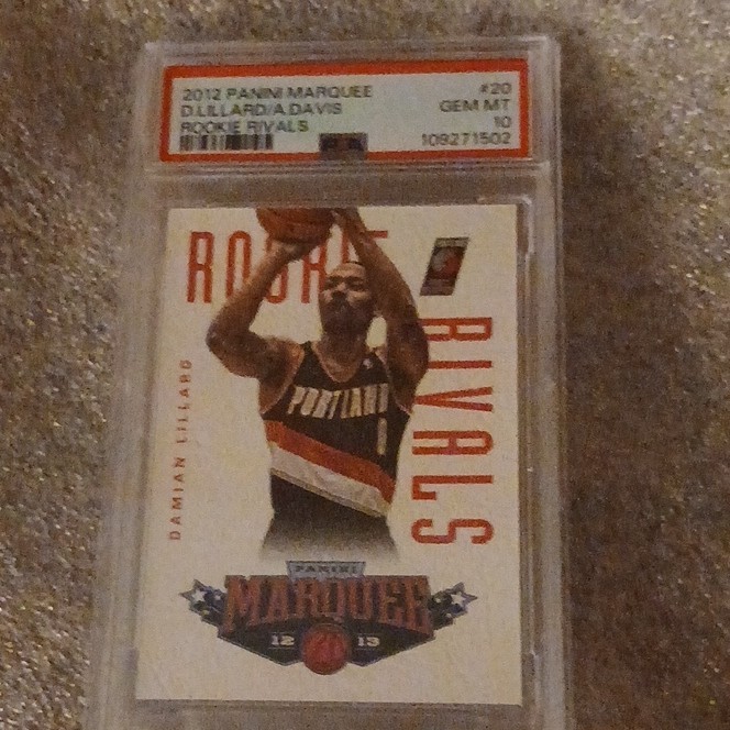 Panini 2012-13 Marquee Rookie Rivals Leather #20 Lillard/Davis PSA 10