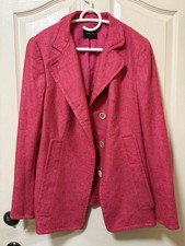 Akris Black Label Silk Cashmere Pink Jacket Blazer Coat US 14