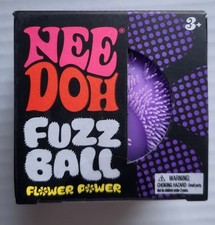 PURPLE Needoh FUZZ BALL Flower Power Nee Doh Squish Stress Ball NEE-DOH Fuzzball