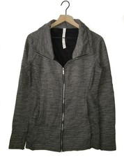 Lululemon Radiant II Jacket Heather Core Dark Grey Full Zip Cotton Fleece NEW 8
