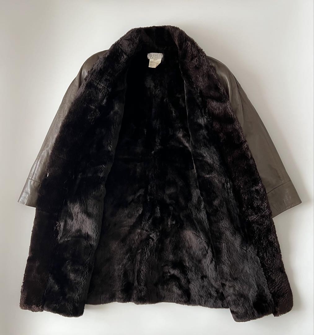 Vintage Gucci Leather Jacket 1980s-90s Real Leather Fur Vintage Gucci Leather Jacket 1980s-90s Real Leather Fur